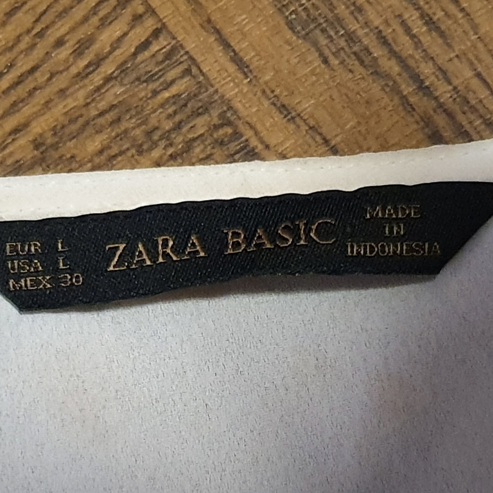Women's Zara Basic Blouse Top Size L - Picture 9 of 16